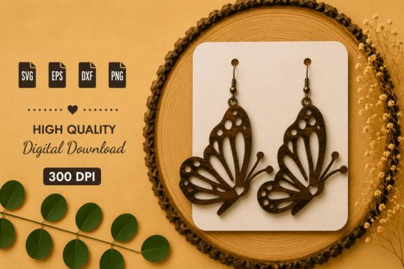 Download Butterfly Earrings Laser Cut SVG - Premium Bundle