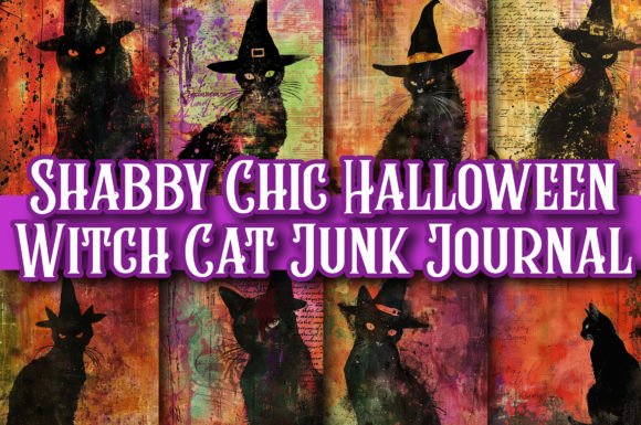 Download Halloween Witch Cat Junk Journal - Premium Resources