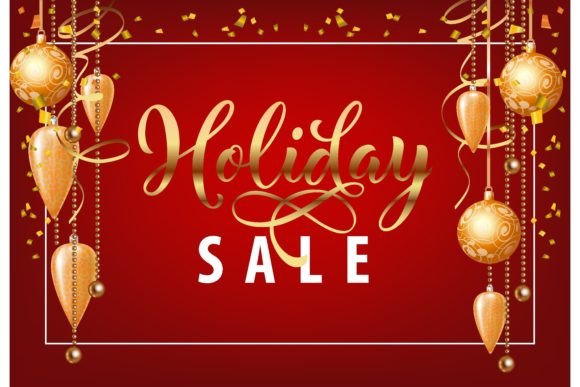 Download Holiday Sale with Tree Decorations Banne - Holiday Collection