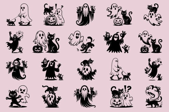 Download Halloween Cat Svg Bundle, Ghost Svg - Svg bundle Collection