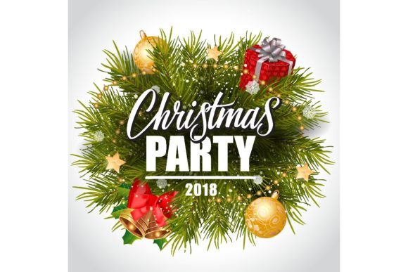 Download Christmas Party 2018 Lettering with Fir - 2018 Collection