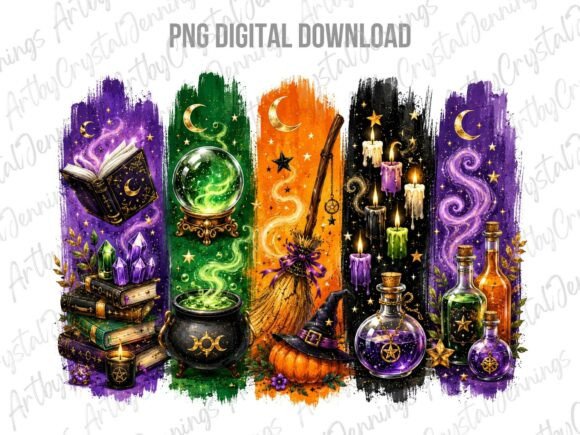 Download Halloween Holiday Witch Brushstroke PNG - Holiday Collection