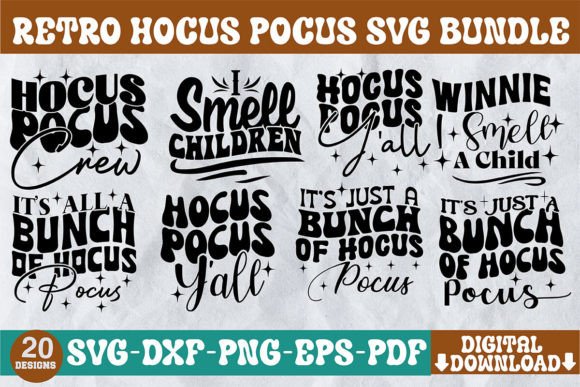 Download Retro Hocus Pocus SVG Bundle - Svg bundle Collection