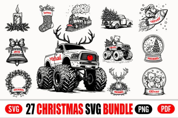 Download 27 Christmas SVG Bundle Festive Designs - Svg bundle Collection