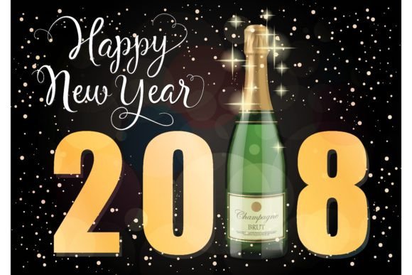 Download Happy New Year 2018 Lettering. New Year - 2018 Collection
