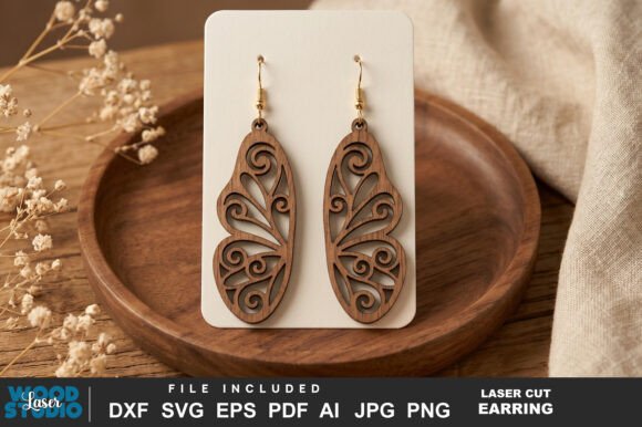 Download Butterfly Earrings Laser Cut SVG - Premium Resources