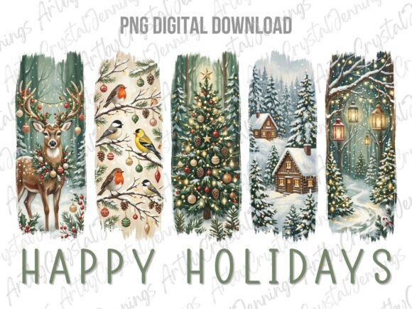 Download Christmas Holiday Winter Brushstroke PNG - Holiday Collection