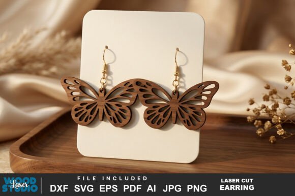 Download Butterfly Earrings Laser Cut SVG - Premium Resources